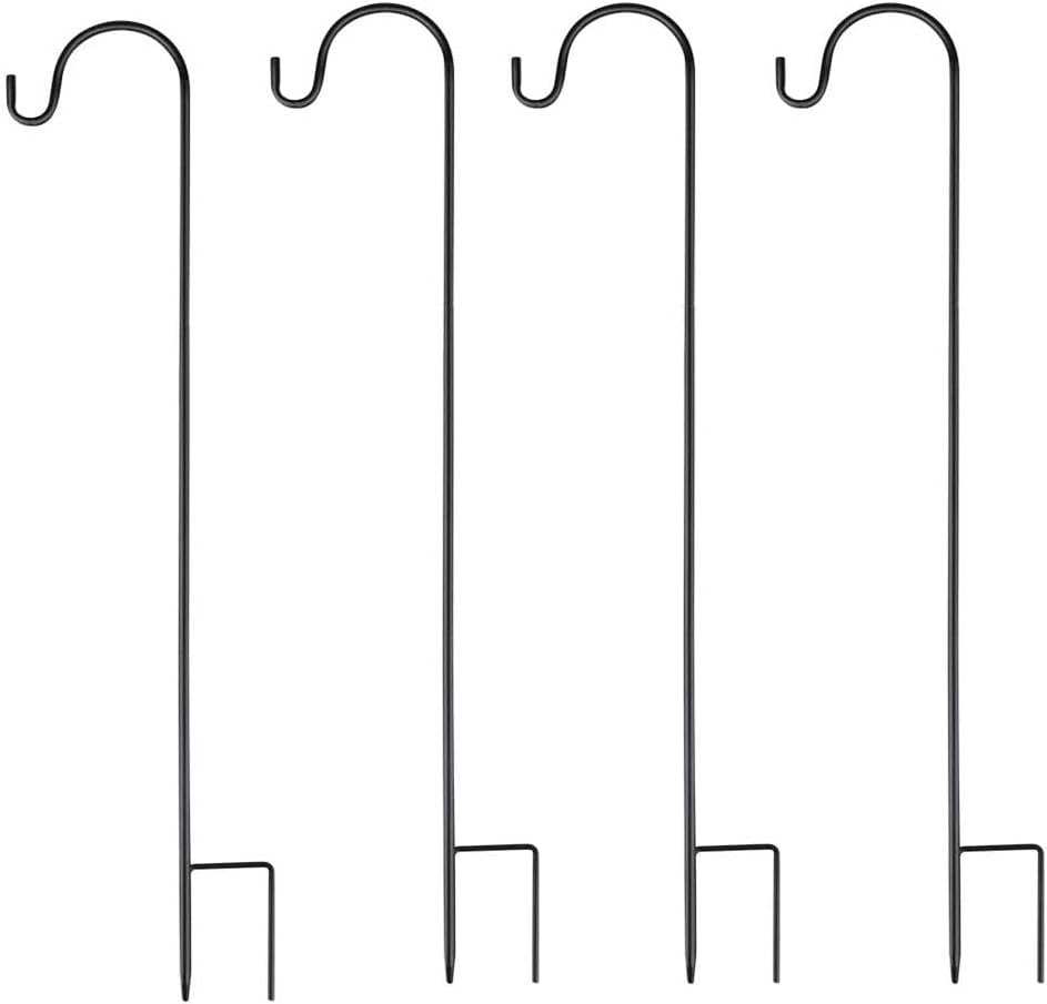 Selections 2 Shepherds Crook Black Metal Garden Border Hooks (1.5m ...