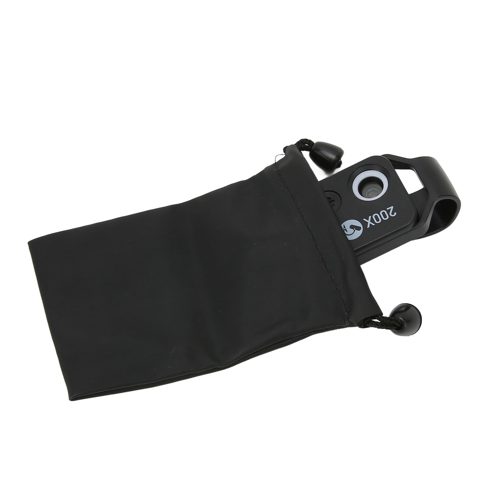 APL-MS002 Handy-Mikroskop, mit Kleiner und Praktischer Clip-Form, Schnell Fokussierendes LED-Objektiv, 200-fache HD-Vergrößerung, Telefonkamera, Makroobjektiv mit Langer (Schwarz