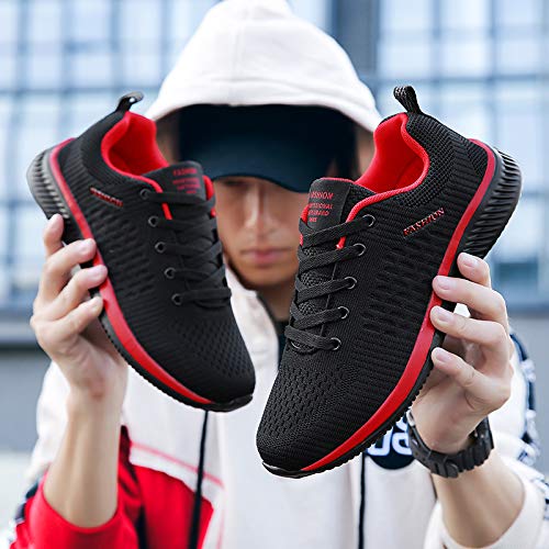 Image of Men Non-Slip Work Shoes Tennis Gym Sneakers Breathable Slip Resistant Lightweight and Comfortable for All-Day Wear Sports and Walking