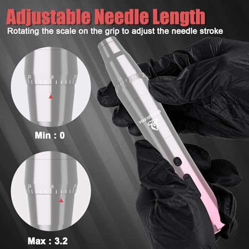 Blackbudda TP010-5 Pmu Machine With Display Screen, Rotary Permanent Makeup Machine Kit Equipped 10Pcs Needles Cartridge thumb #2
