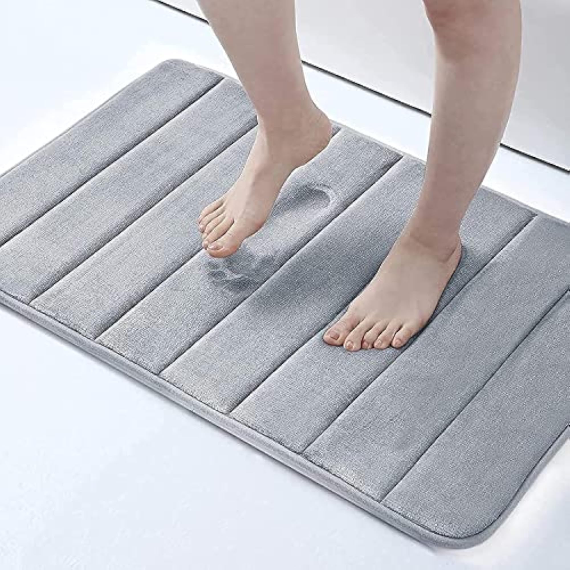 Memory Foam Bath Mat Set, Non-Slip and Water Absorbent