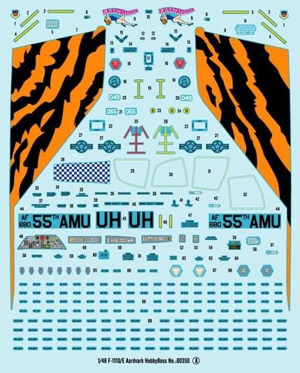 Hobby Boss F-111D/E Aardvark Decal Sheet A