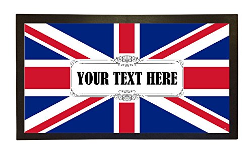 Bang Tidy Clothing Personalised Bar Runners Union Jack Home or Pub Bar Mat Mens Gift Idea