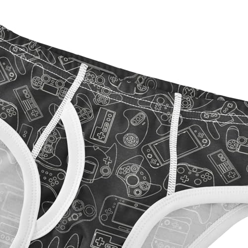 Boys' Exclusive Briefs Toddler Underwear 95% Combed Cotton Boxerbriefs 2T Game Controller Pattern 374