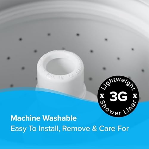 Miniatura 5 de SlipX Solutions Forro de cortina de ducha con infusión de microban, 3G ligero, 70 x 72 pulgadas, transparente, caja de 6
