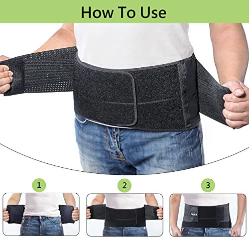 Omax Lumbar Back Brace - Adjustable Trainer Straps For Lower Back Core Support Belt - Immediate Back Waist Pain Relief, Theraputic Sciatica Breathable Mesh Design Extra Compression For Men And Ladies #TOP4