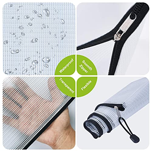 A3/B5 Sizeplastic Mesh Zip File Bags, Waterproof Tear-Resistant Document File Folders,Zipper Documents Pouch Document Organizer Bags For School Office Home Travel Storage #TOP6