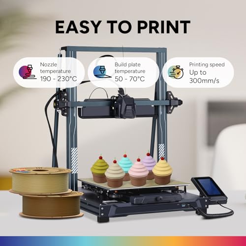 Image of OVERTURE Matte PLA 3D Printer Filament 1.75mm, Matt Surface & Low Warping Filament 1kg Spool (2.2 lbs), Accuracy + /- 0.02 mm, Fit Most FDM Printers (Matte Wood)