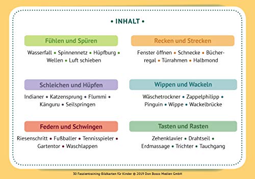 30 Faszientraining-Bildkarten für Kinder: Übungen für Beweglichkeit und Stabilität. Gute Körperwahrnehmung durch die Stärkung des Bindegewebes. Für ... und innere Balance. 30 Ideen auf Bildkarten)