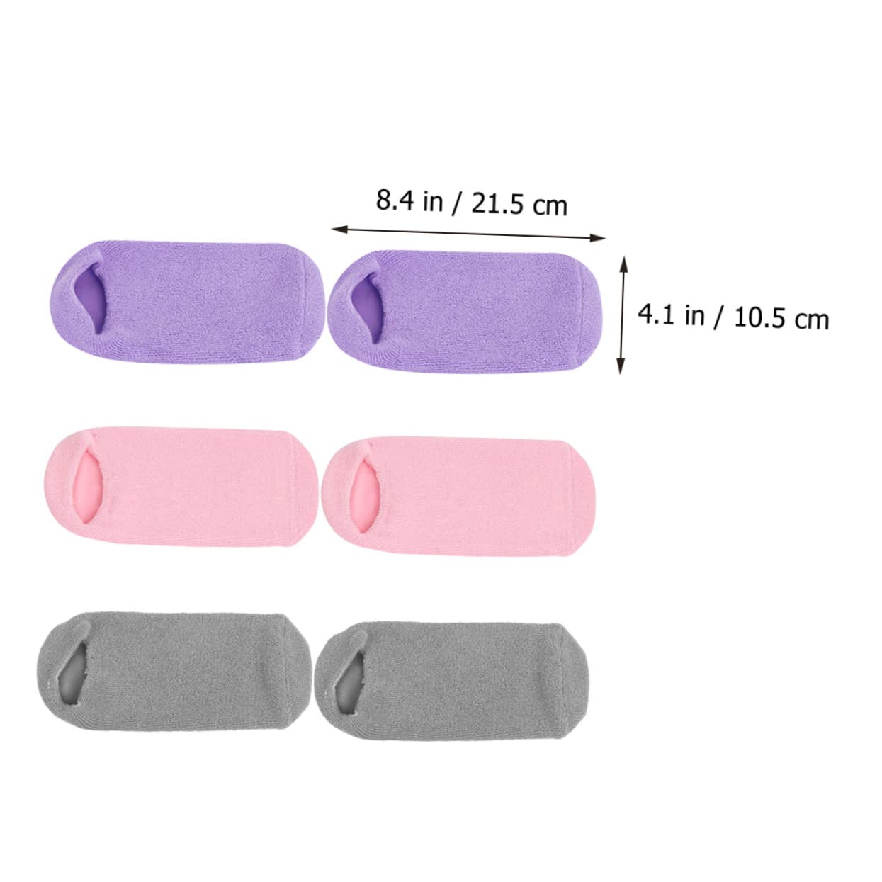BESTYASH 3 Paia Socks Nutrienti per Spa Morbide e Antiscivolo per Trattamenti Idratanti Dei Talloni Screpolati