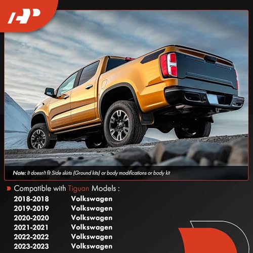 Image of A-Premium Mud Flaps, No Drilling Required Splash Guards with Accessories | Compatible with Volkswagen Tiguan 2018-2023, Set of 4 Front and Rear
