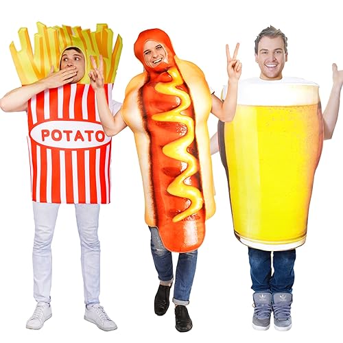 [EVOLUTER] ハロウィン おもしろ衣装 コスプレ ホットドッグ ビール 着ぐるみ えだ豆 コスチューム 面白い 仮装 （ホットドッグ）のサムネイル