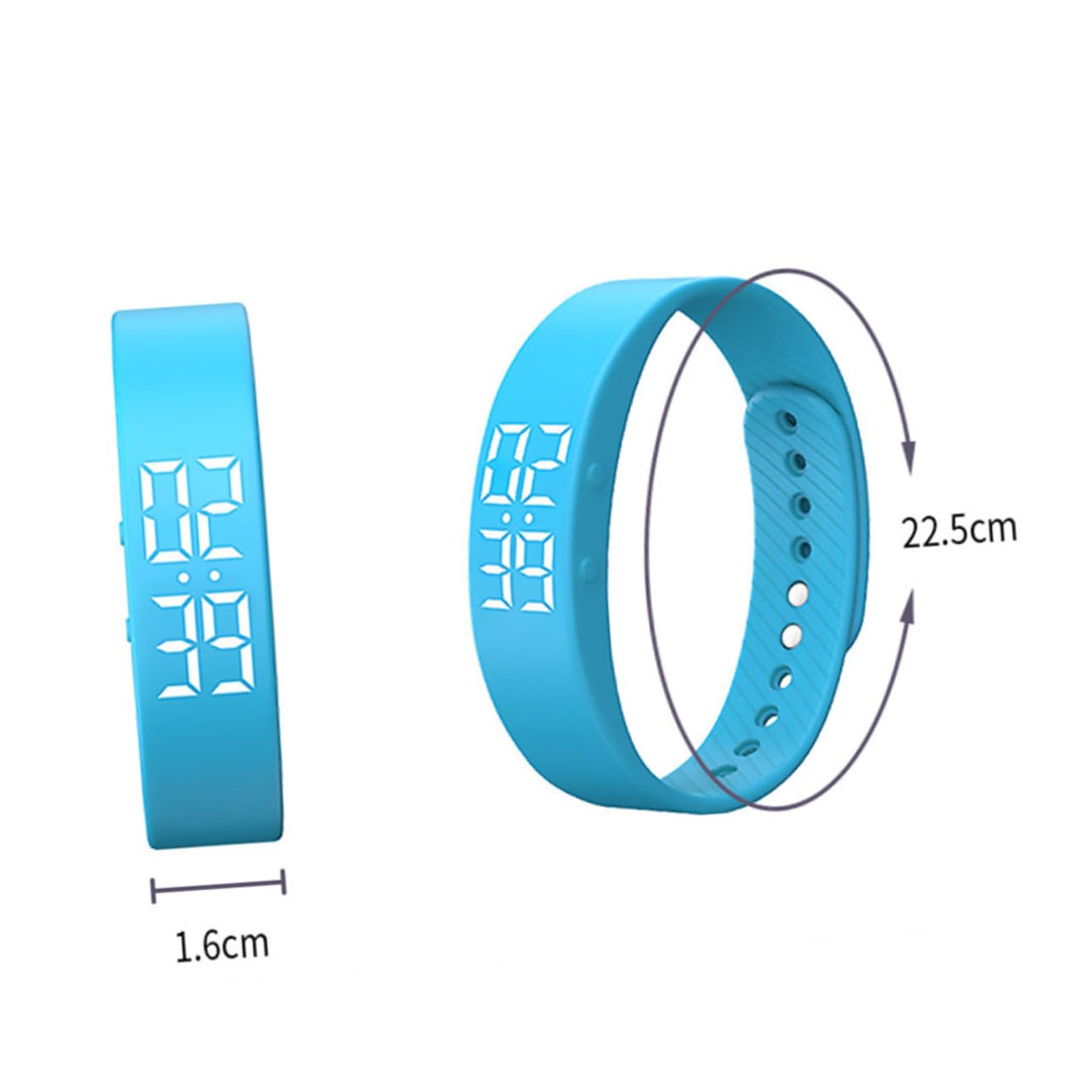 NUOBESTY Bracciale Intelligente in Silicone Cinturino LED Orologio Sportivo per Fitness che Monitora Passi Distanza e Calorie Adatto per Allenamenti e Uso Quotidiano