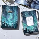 Diary 2026 - Diary 2026 from Jan. to Dec. 2026, 2026 DIARY A5 Week to View with Hard Cover and Back Pocket, 21.3 x 14.7 x 1.6 cm - Green Aurora - Image 8