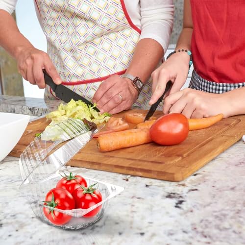 Ballhull BH240321836 25 Pack Clear Thickening Plastic Hinged Take Out Containers Disposable Clamshell Food Cake Containers thumb #5
