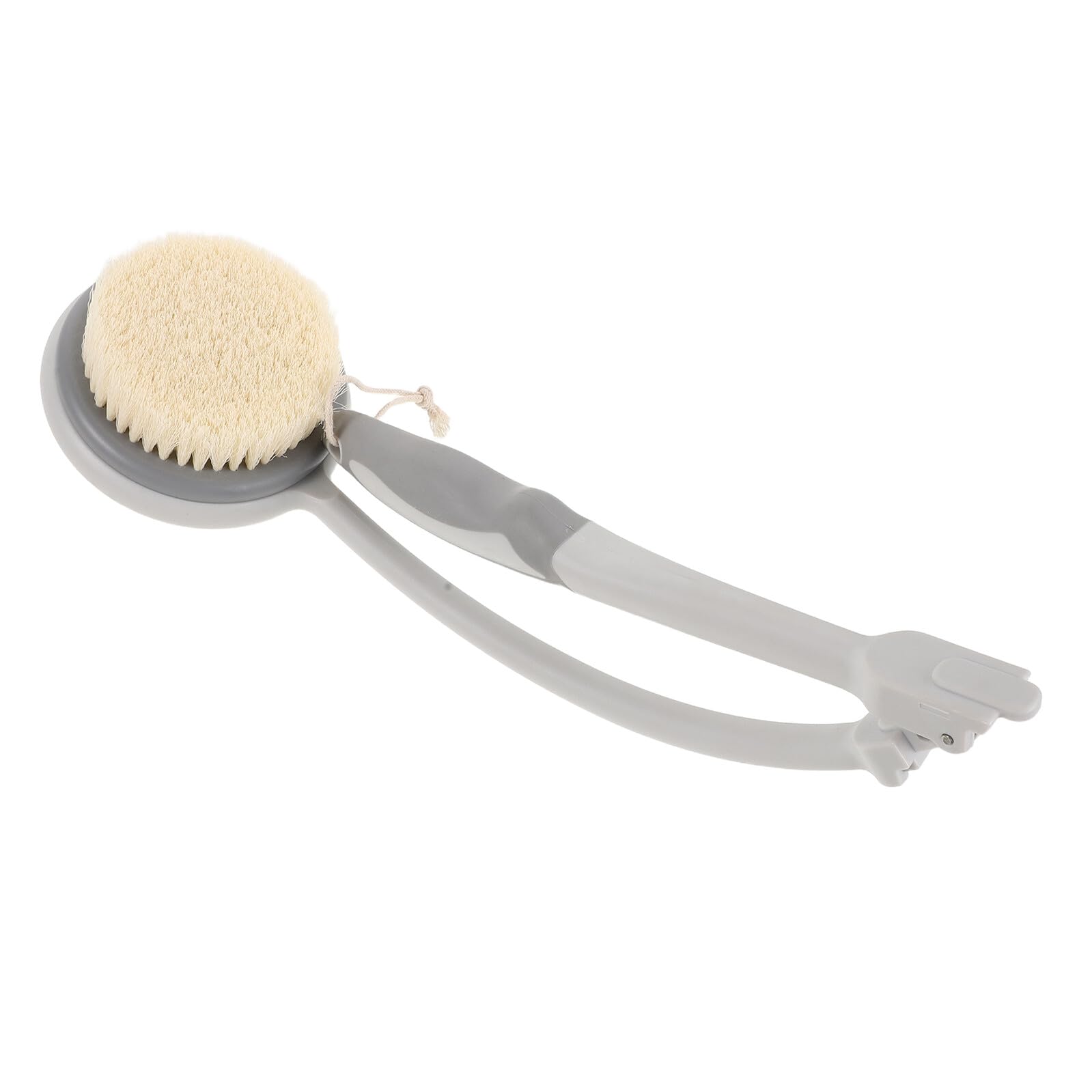 Cepillo de Baño Plegable Mango Largo y Curvado de 50 Cm, Cerdas Densas de Plástico, Cepillo Corporal para Ducha, Adecuado para Personas Mayores y Movilidad Reducida, Uso Cómodo