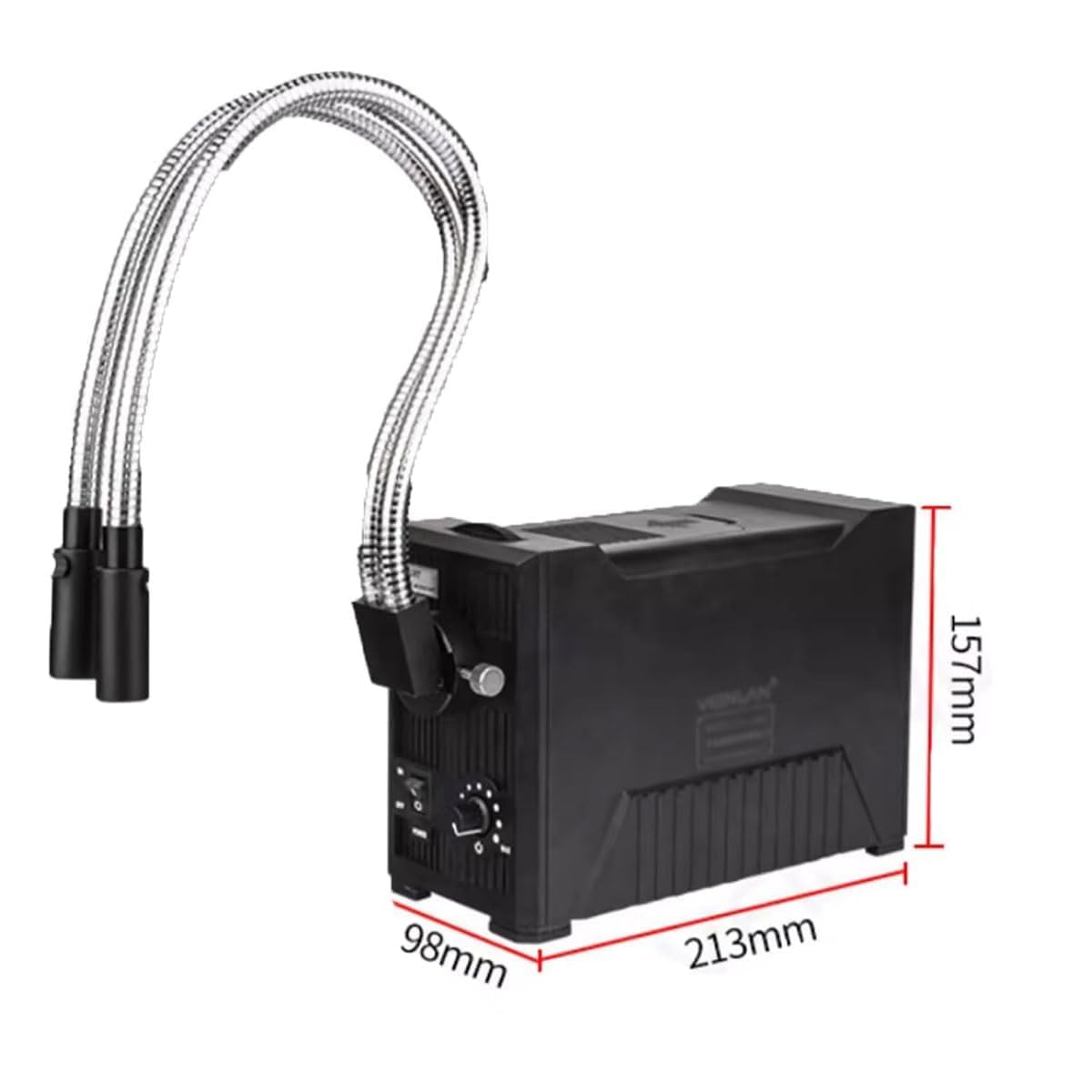 Światłowodowy oświetlacz mikroskopowy, źródło zimnego światła 150 W z podwójną gęsią szyją i regulowaną przysłoną, długość fali 570-900 NM do użytku laboratoryjnego
