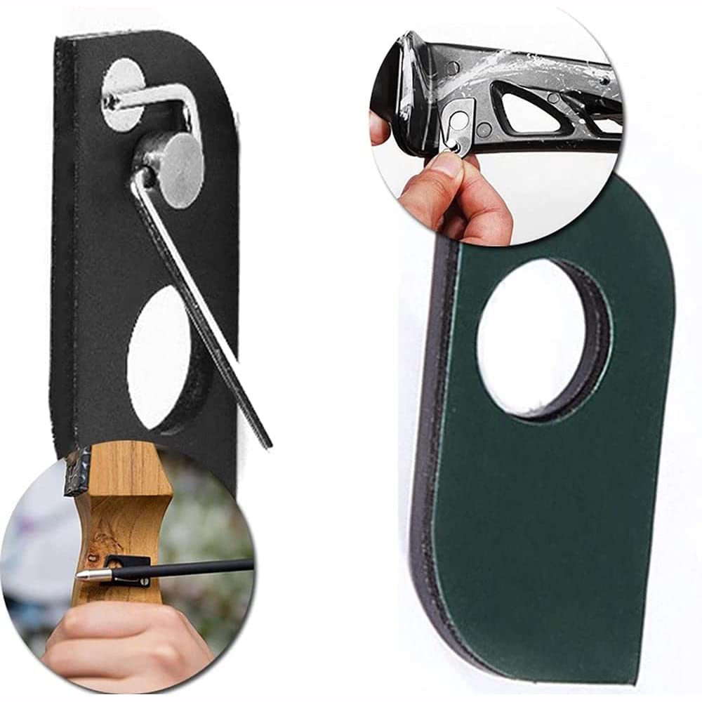 2 Pièces Repose Flèche Magnétique en Acier Inoxydable Tir à l'arc RH Arc Recourbé Repose Flèche pour Cible Chasse Professionnel Sports de Plein Air Gear Accessoire (Noir)