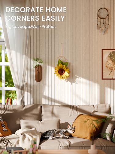 Bumusty Large Cork Board Alternative-36 x 24" Felt Bulletin Board Tiles, with 30 Pushpins, 40 Adhesive Tabs, 6-Pack Slat Wall Paneling, Cork Boards for Office Push Pin Board Felt B image 8