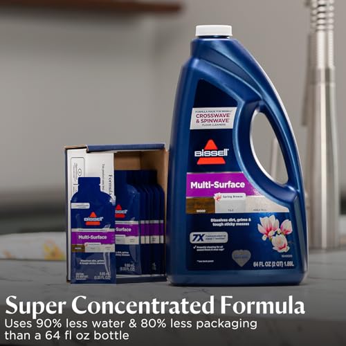 Bissell Multi-Surface Super Concentrate Solution, For use in CrossWave and other leading hard surface and area rug cleaners, 14 pouches, Perfectly measured and formulated for the mess at hand - image 6