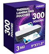 300 Pack Laminating Sheets, 3 mil, 9 x 11.5 Inches Thermal Laminating Pouches Lamination Sheet Pa...