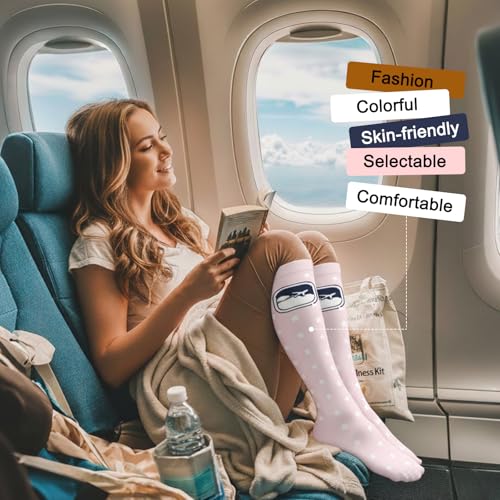 Image of Iseasoo 4 Pairs Compression Socks for Women Circulation-Best Support for Nurses,Running,Athletic,Travel