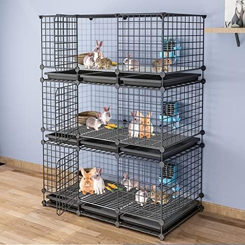 Cat Cages Indoor Litter Dog Playpens Caves Houses Box Kitten Cage Cats Outdoor Enclosures,DIY Metal Pet Playpen - Durable Indoor Rabbit Cage with Door, Easy Assembly for Small Pets - Perfect