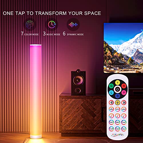 Streamlet Led Floor Lamp, Rgbic Color Changing Modern Corner Lamp With Music Sync For Living Room Bedroom, 41'' Standing Lamp Mooding Lighting Night Light With App Control #TOP2