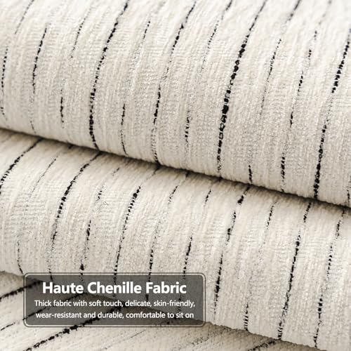 Housse de canapé en chenille grise 70x120cm antidérapante et segmentée - 6