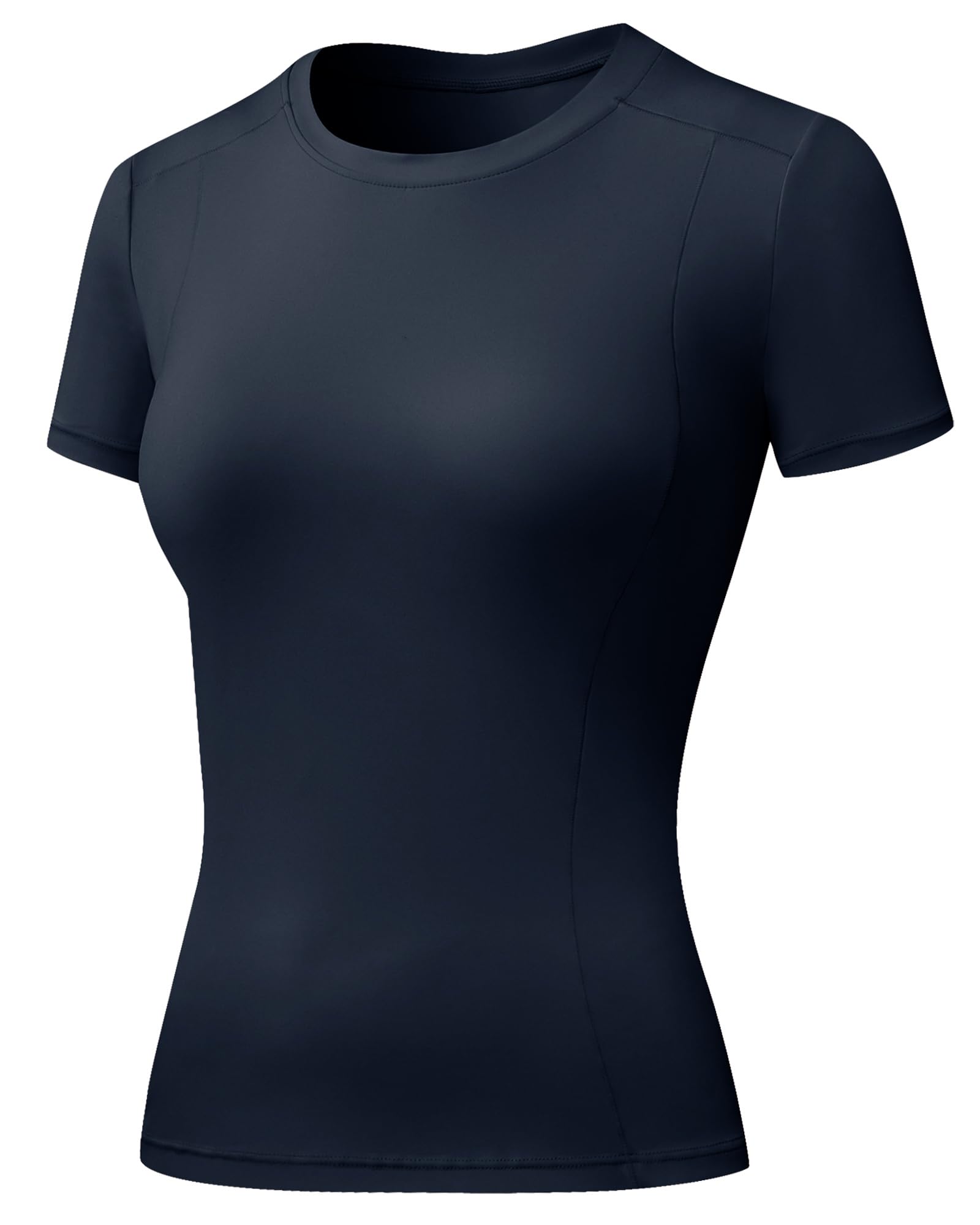 SPVISE Short Sleeve Workout Tops for Women Slim Fitted Athletic Shirt Compression Tee Dry Fit Yoga Gym Tshirt Comfy Basic Top