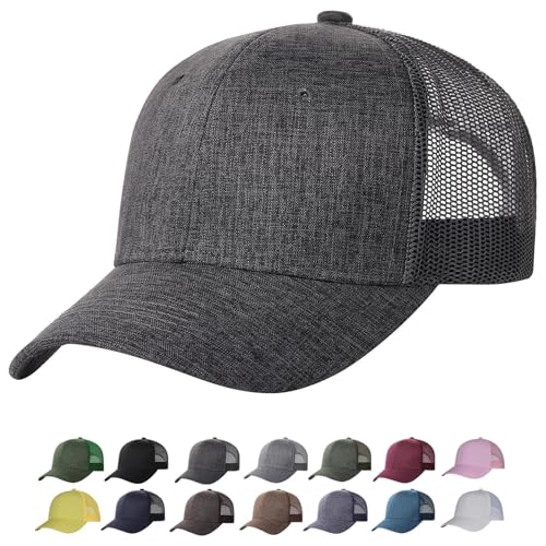 Image of TSSGBL M, L, XL, XXL Snapback Trucker Hats Baseball Caps Adjustable Blank Mesh Back Ball Caps for Men Women