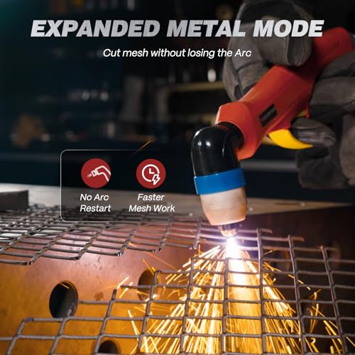 Image of ARCCAPTAIN 65Amp Plasma Cutter, Pilot Arc Plasma Cutting Machine, Cuts 1-1 /8 inch Max, Built-in air filter, Upgraded Large LED Display, 110V /220V, Supports Rust Removal & Expanded Metal, 2T /4T, PA /PT