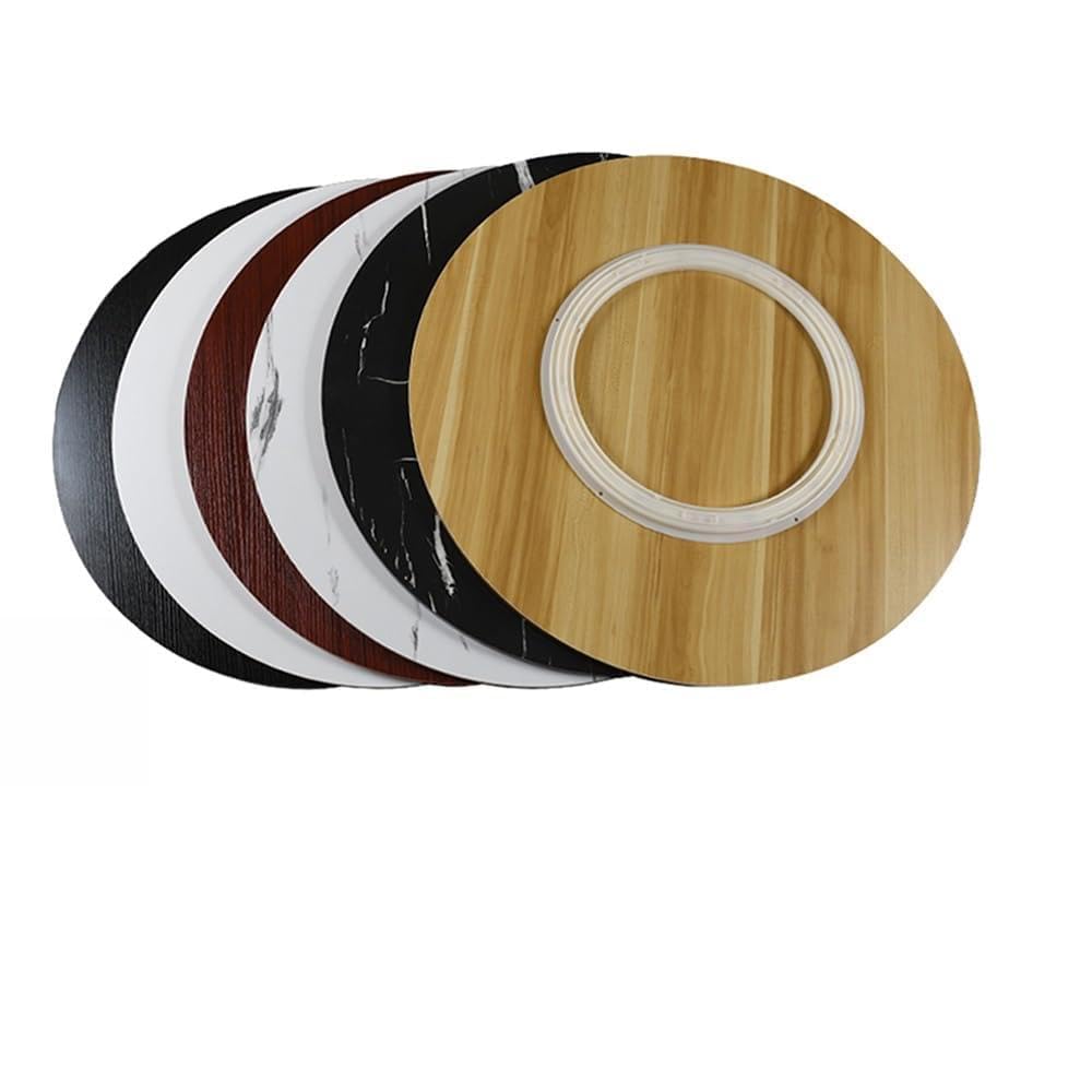 50cm 60cm 70cm 80cm 90cm Plateau Rotatif En Bois Rond Plateau Tournant Lazy Susan Pour Table À Manger Plateau De Service(White marble,60cm/24inch)