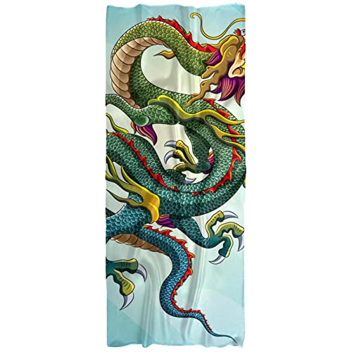 Écharpe légère femme et châle mythologique de Chine multicolore mi-saison