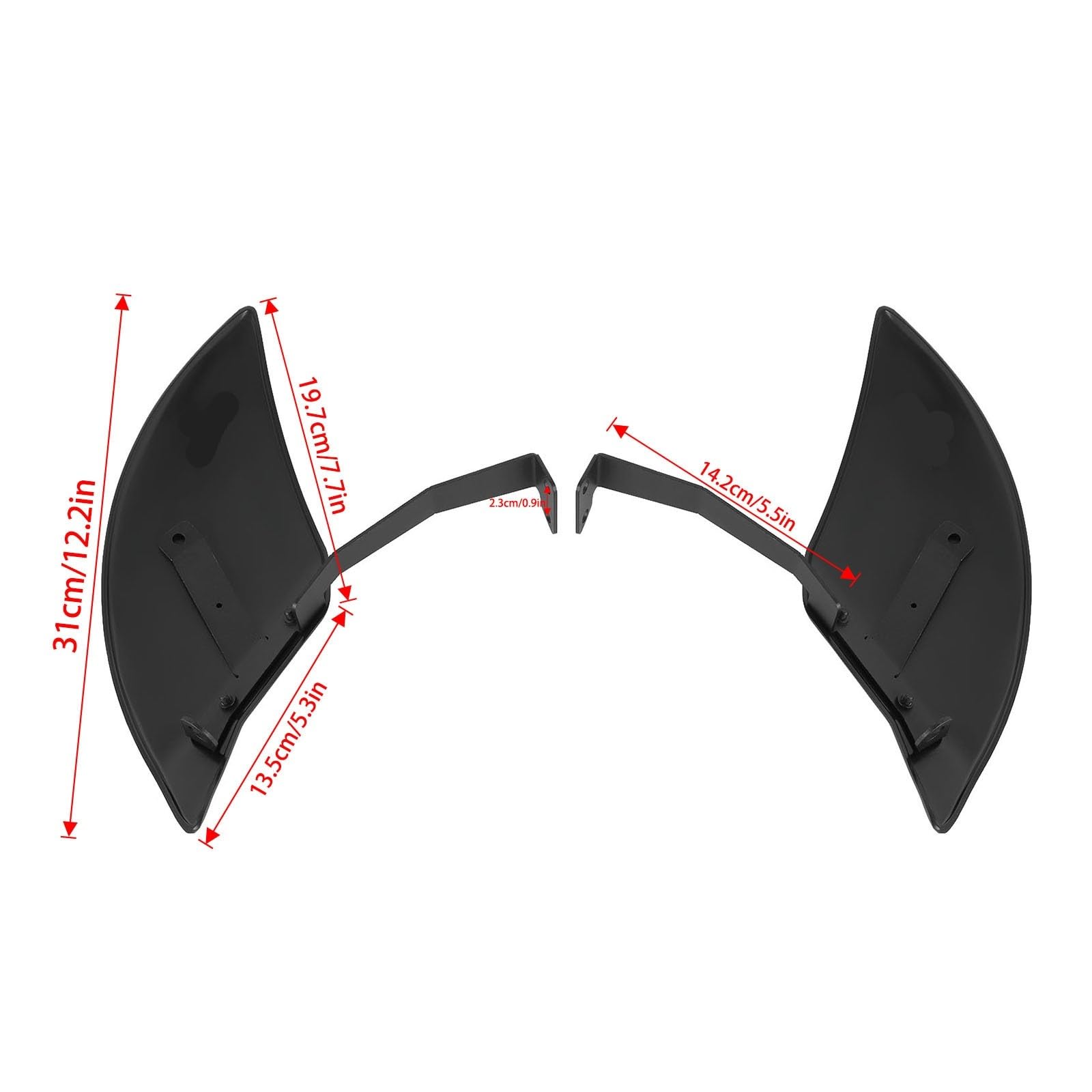Compatible con Conducto De Refrigeración De Pinza Honda CB1000 Hornet. | Atornillado directo, aumenta el flujo de aire, protege la pinza y mejora el aspecto general(Black)