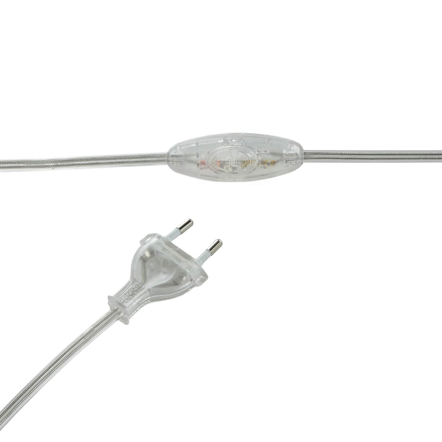 Licht-Erlebnisse Tischlampe rund Ø 30 cm H: 26,5 cm Weiß inkl. E27 LED 2700 K warmweiß Kabel Schalter Kugelleuchte innen Tischleuchte