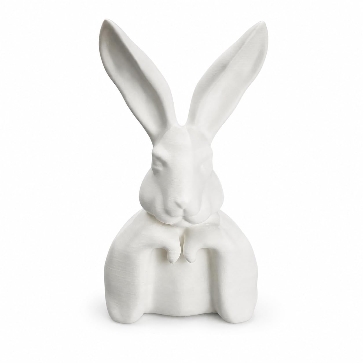 Statuetta Decorativa Coniglio PET, Bianco, 15.5 * 11.5 * 30 cm | Fattura resistente, Elemento Decorativo, Esposizione vetrina, Per proprietari casa