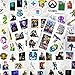 BulbaCraft 102 Pcs Video Game Stickers - Laptop Decals, Game Merchandise, Figure & Poster Set, Gifts for Women & Men