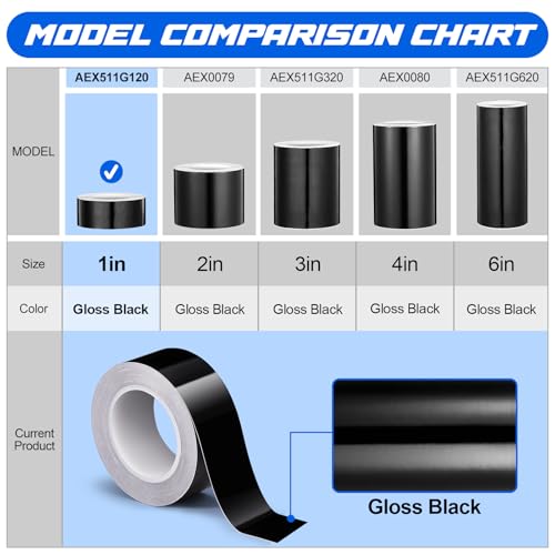 Image of Spurtar Gloss Black Vinyl Wrap 1 Inch x 20ft Air-Release Adhesive Car Vinyl Tape Chrome Delete Wrap Roll DIY Car Exterior Decoration Door Edge Guard Vehicle Detailing Paper 2.5CM x 6M