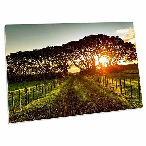 Alfombrilla grande para escritorio con diseño natural y atardecer