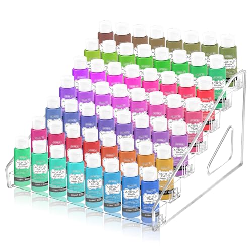 Vowcarol Clear Paint Organizer, Miniature Paint Holder 7 Layers Paint...