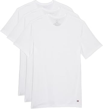 Tommy Hilfiger Mens Cotton Classic 3-Pack V-Neck Undershirts