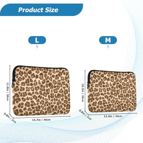 Funda para laptop 15-16 pulgadas con estampado leopardo marrón miniatura 3