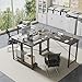DUMOS L Shaped Desk, Gaming Computer Desks Corner Office Table with CPU Shelf for Home Study Writing Work Station 50 Inch, Grey
