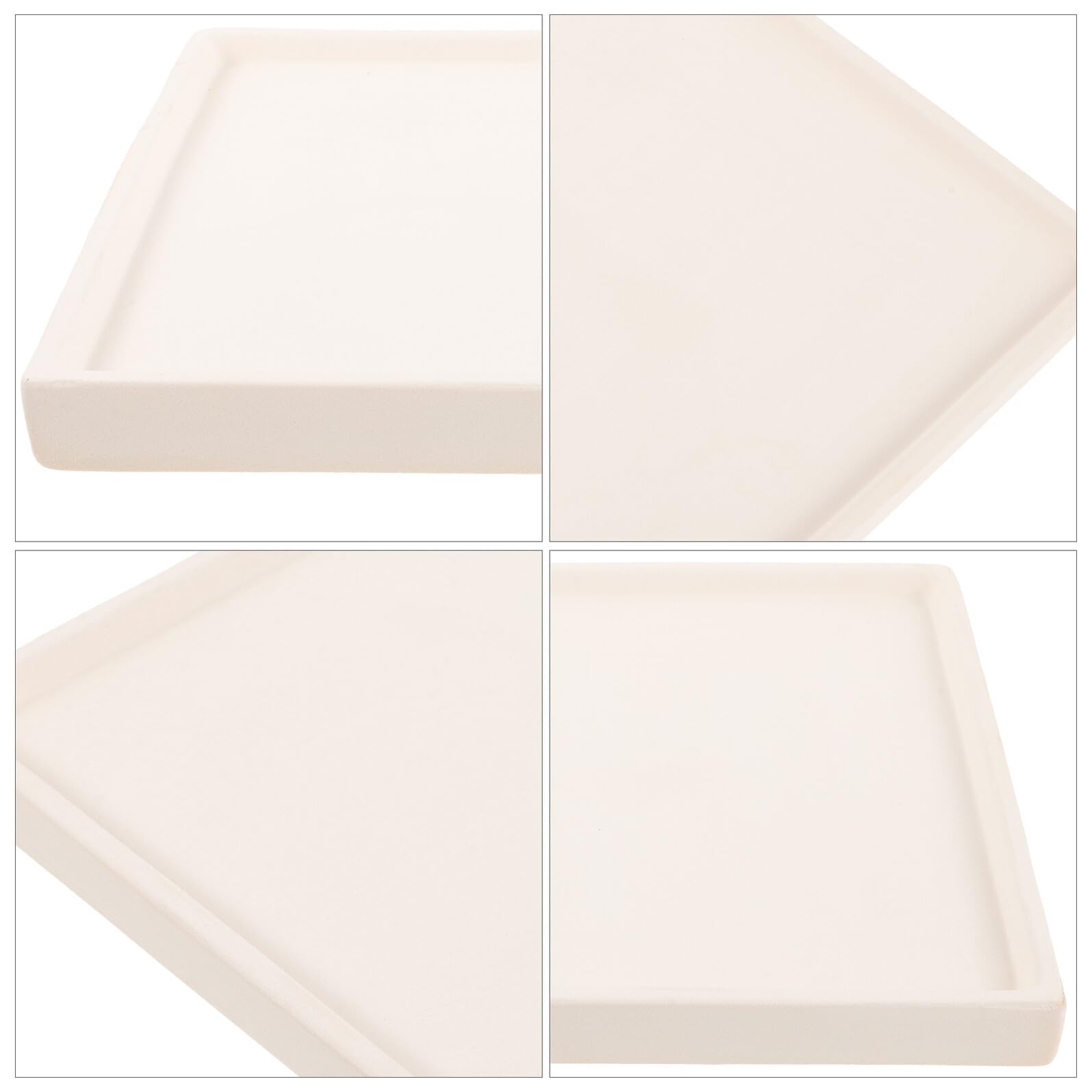 SEWACC Blumentopfuntersetzer 1 Keramik Quadratischer Beige, Stück