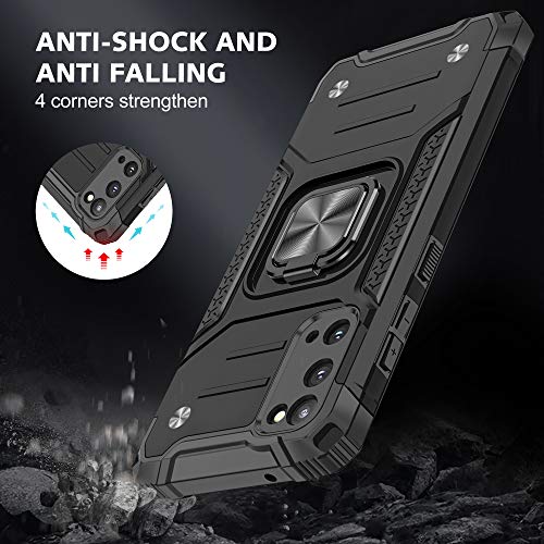 Coque Galaxy S20 blindée anti-choc à béquille rotative noire - 7
