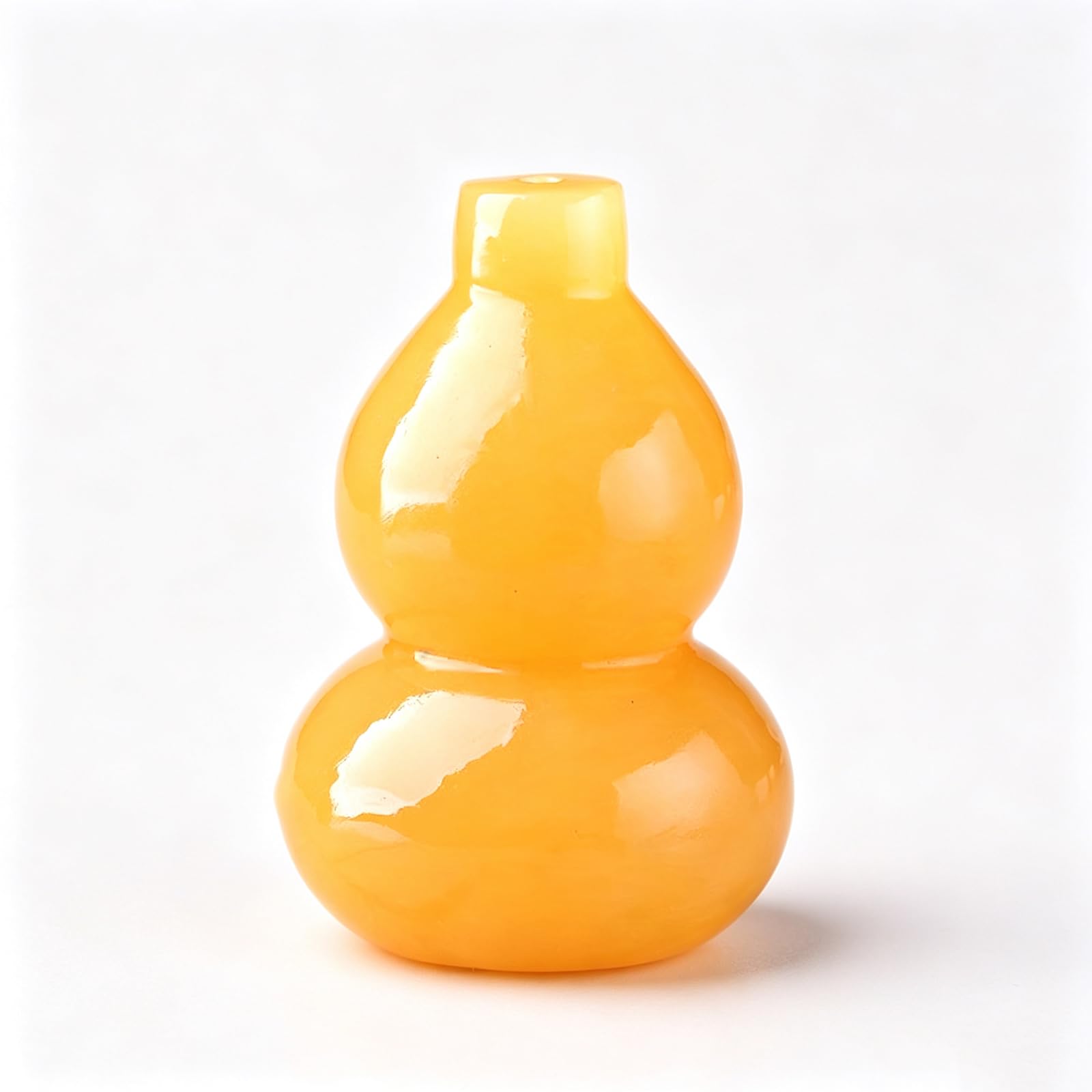 Adorno de calabaza de jade color crema natural tallado a mano - Calabaza