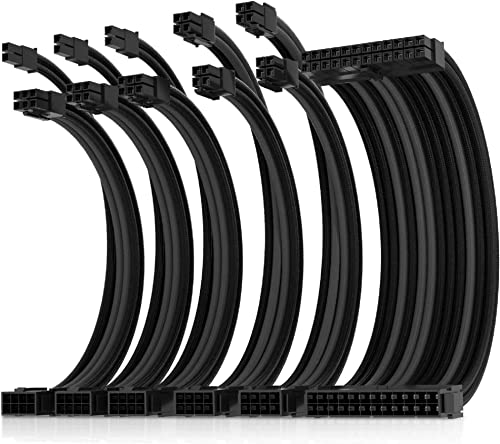 Rallonges PSU AsiaHorse 16AWG premium pour un cable management PC parfait noir et gris