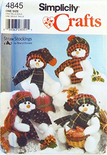 Bas de Noël bonshommes de neige avec le motif 4845 Simplicit Artisanat pour vos fêtes