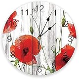 🎐Mécanisme à quartz de qualité supérieure, garantit une heure précise. La fonction silencieuse convient à la chambre à coucher, au salon, à la salle informatique, au café, au bureau, à la salle de conférence, etc.